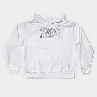 Indianapolis Circle Outline Kids Hoodie